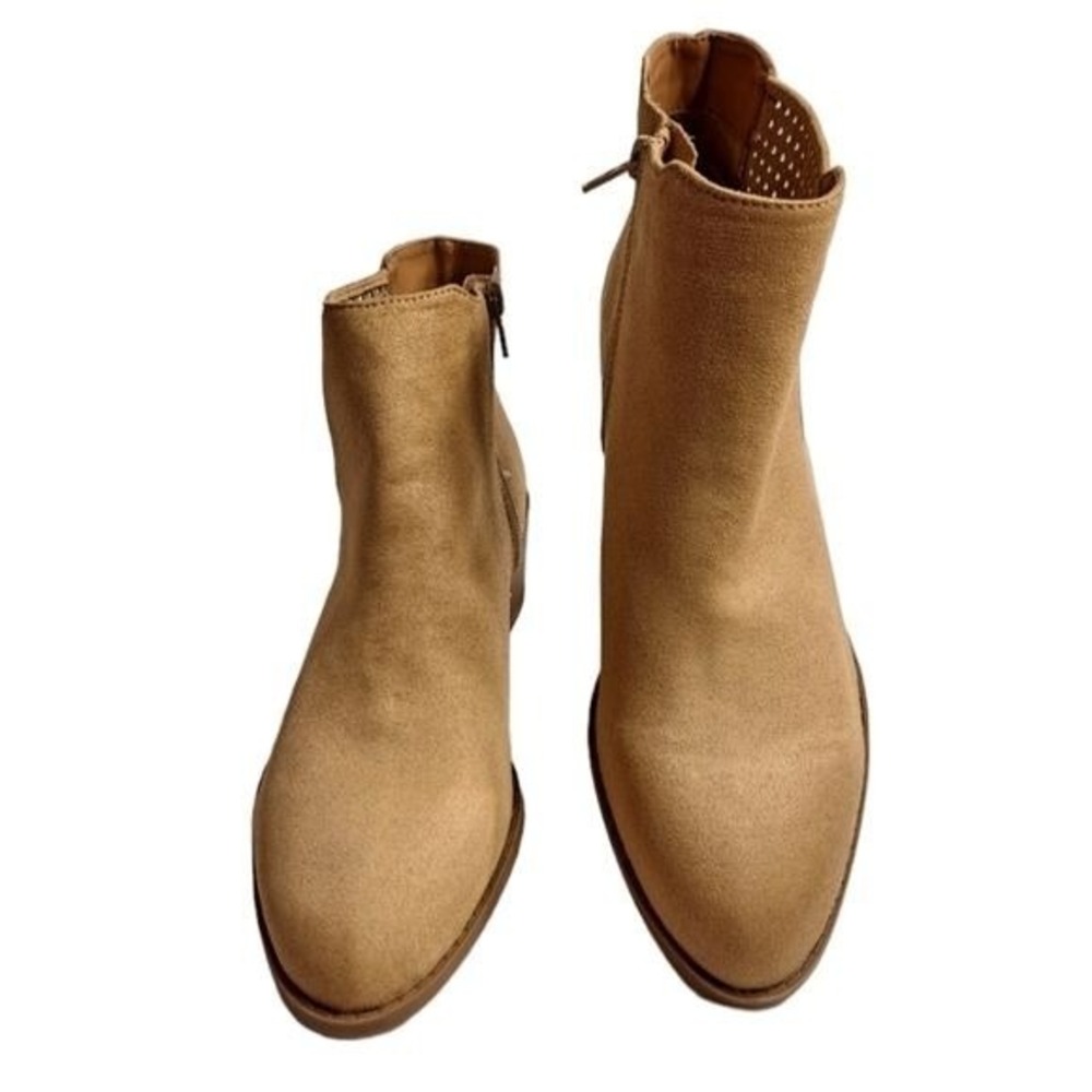 Style & Co. Women's Gerddie Ankle Boots Faux Seude Ginger Micro 9 1/2 M